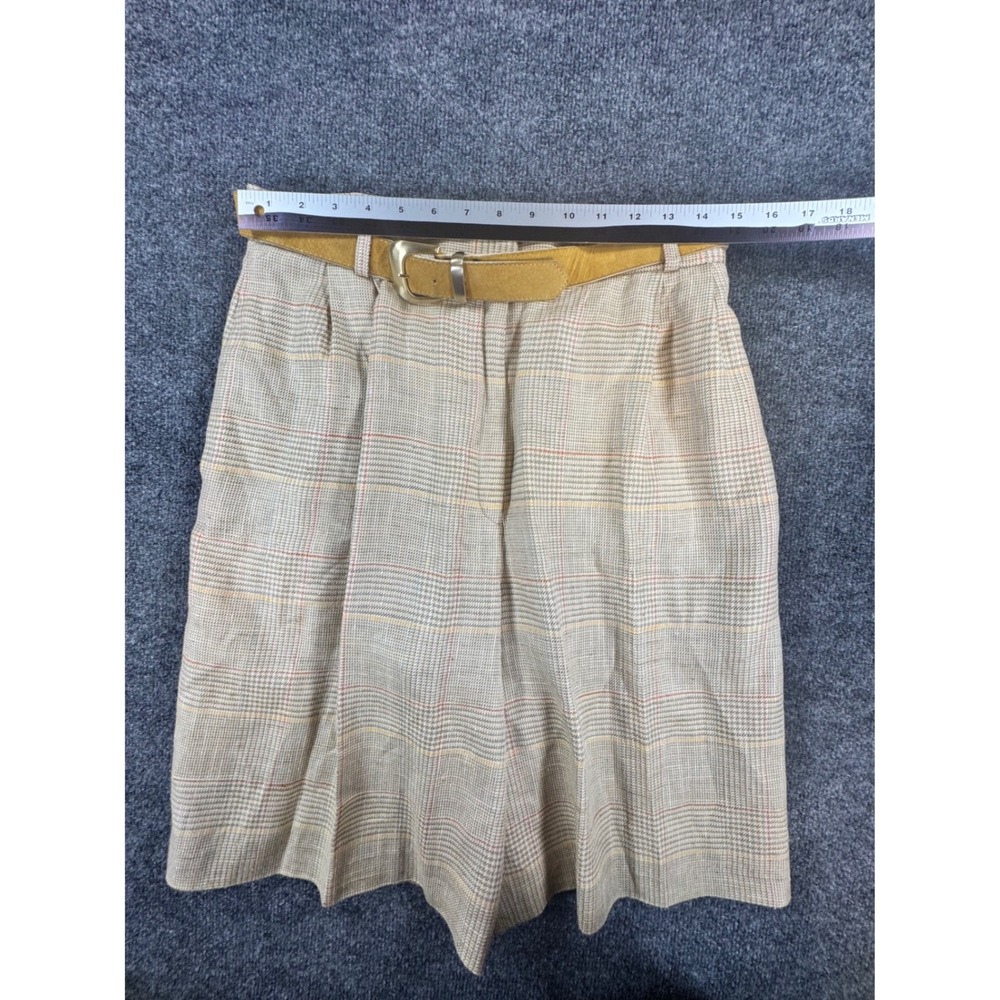 Vintage JH Collectibles Plaid Suit Set Women's Size 14 Blazer & Shorts Belt 90s - Picture 11 of 15
